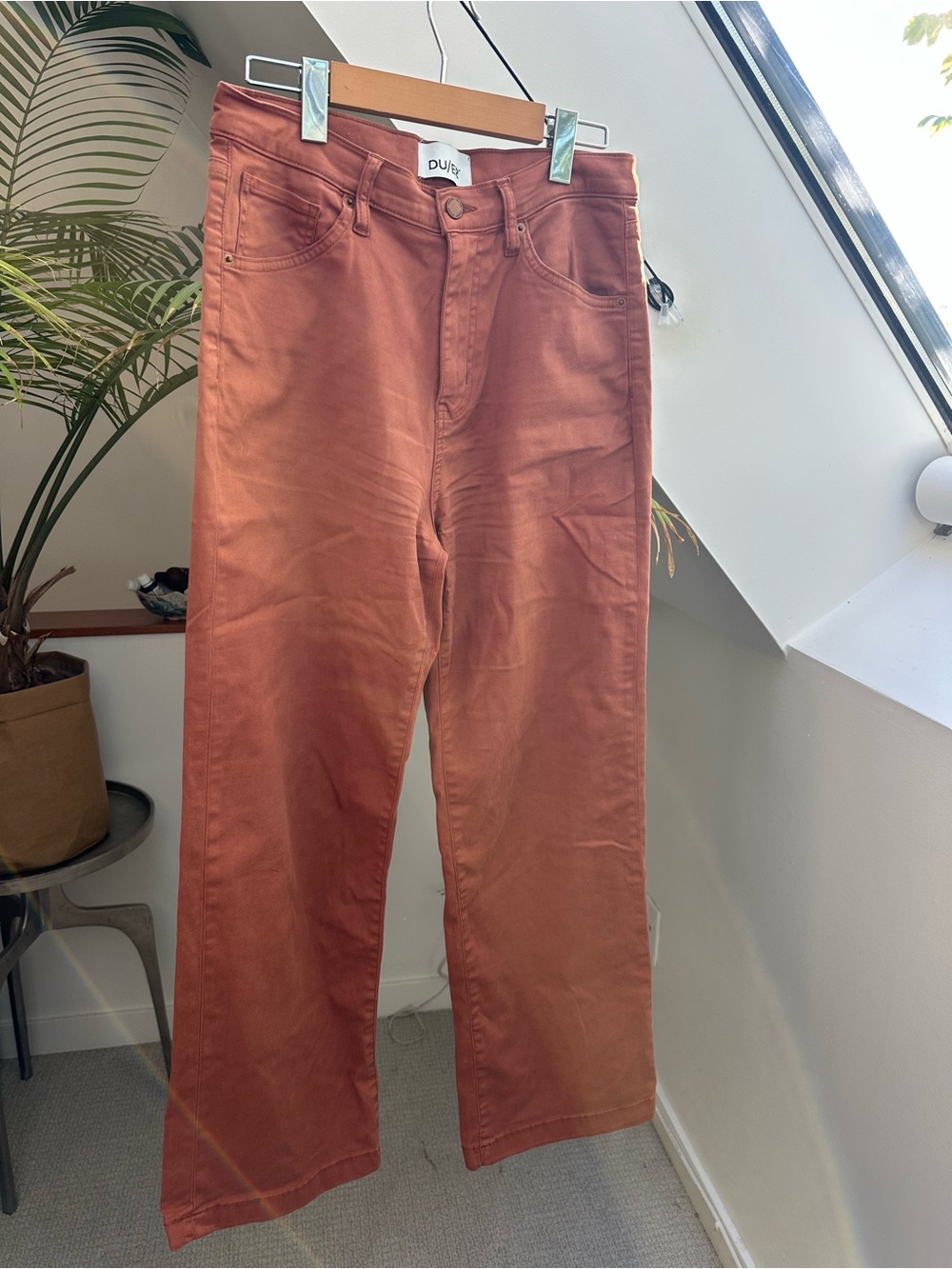 Duo Relaxed-Fit Jeans in Rust Orange
